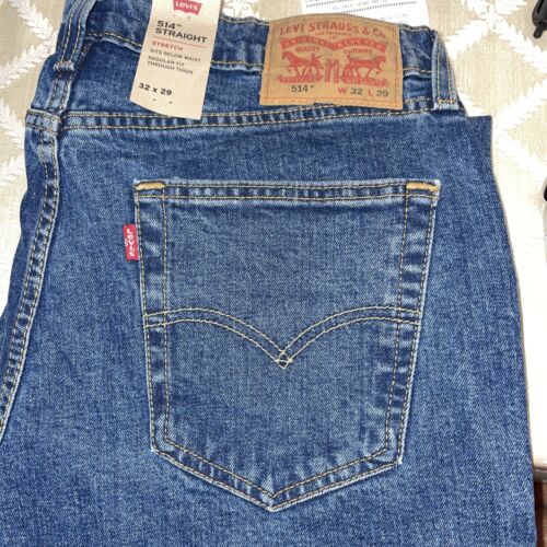 Men's Levi's 514 Stretch Straight-Fit Size 32X29, Blue (G-1) | eBay