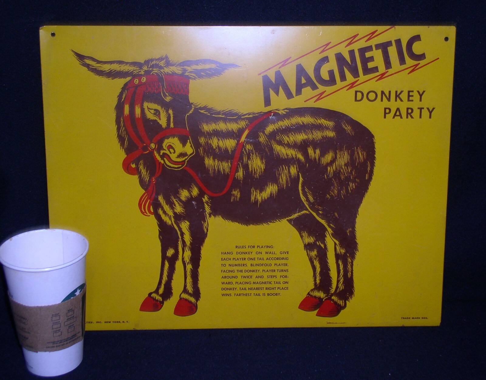 Donkey PartyMetal Toy Board, Novel Novelties 17.5"x 13.5