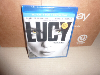 Lucy (Blu-ray/DVD/Digital, 2015) New/Sealed