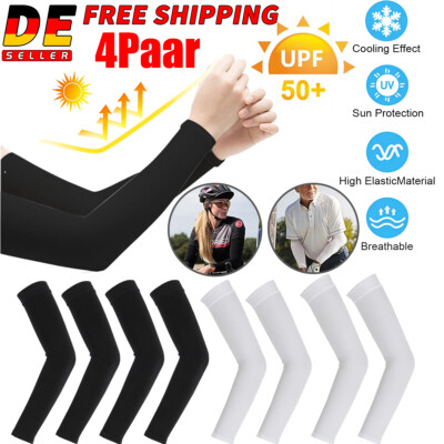 4Paar Ärmlinge Damen Herren UV-Schutz Kühler Arm Sleeves Kompression Sport Ärmel