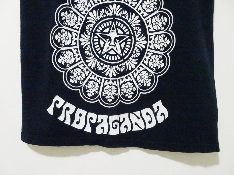 Camiseta sin mangas S De colección Para hombres Obey Propaganda Blanca Mandala Hecha en EE. UU. Skate Punk Negra Foto 4 de 4