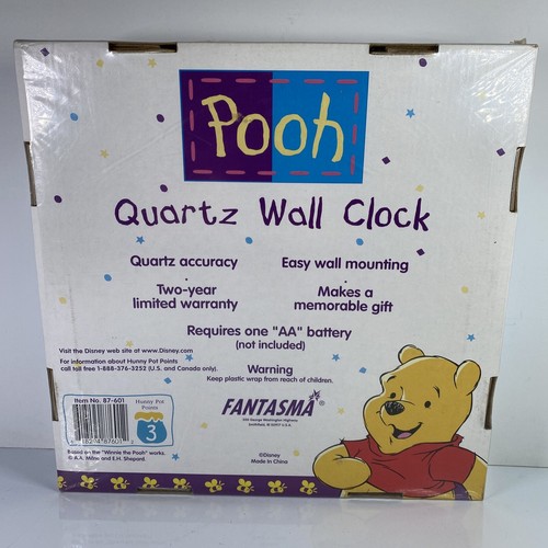 NEU Fantasma Disney Winnie Puuh Tigger Wanduhr Sammlerstück VERSIEGELT - Bild 8 von 8