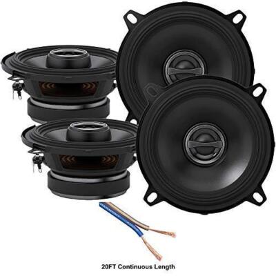 4 Alpine S-S50 Car Audio Type S Series 5 1/4'' 220 Watt Speakers with 20' Speaker