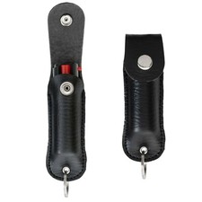2 Police Magnum pepper spray .50oz black keychain holster belt clip self defense