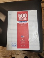 College Ruled White Notebook Paper-500 Sheets 10 1/2 X 8"