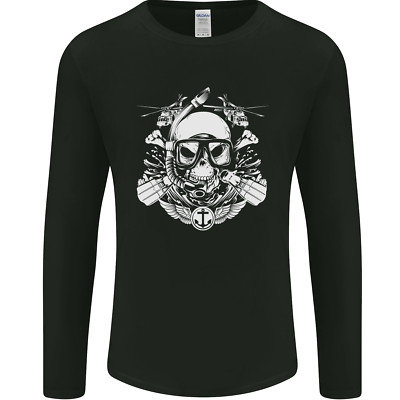 Marine Scuba Diver Navy Seals SBS Tauchen Herren Langarm T-Shirt