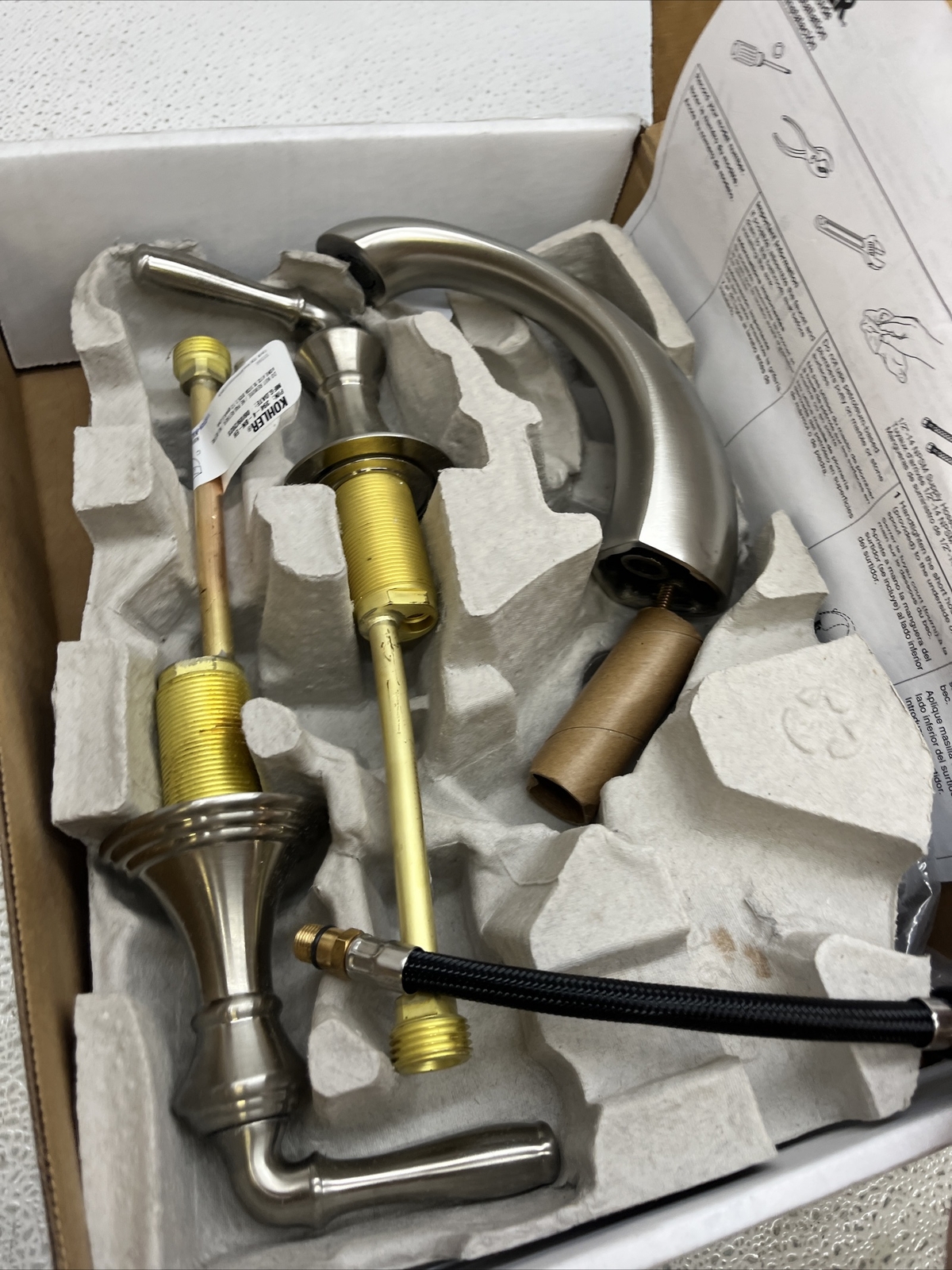 Kohler K3944BN Devonshire Widespread Bathroom Faucet and Drain