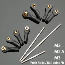 M2 M2.5 M3 RC Push Rods / Ball Joint Fit Turn Buckle For RC Car Aircraft Rudder