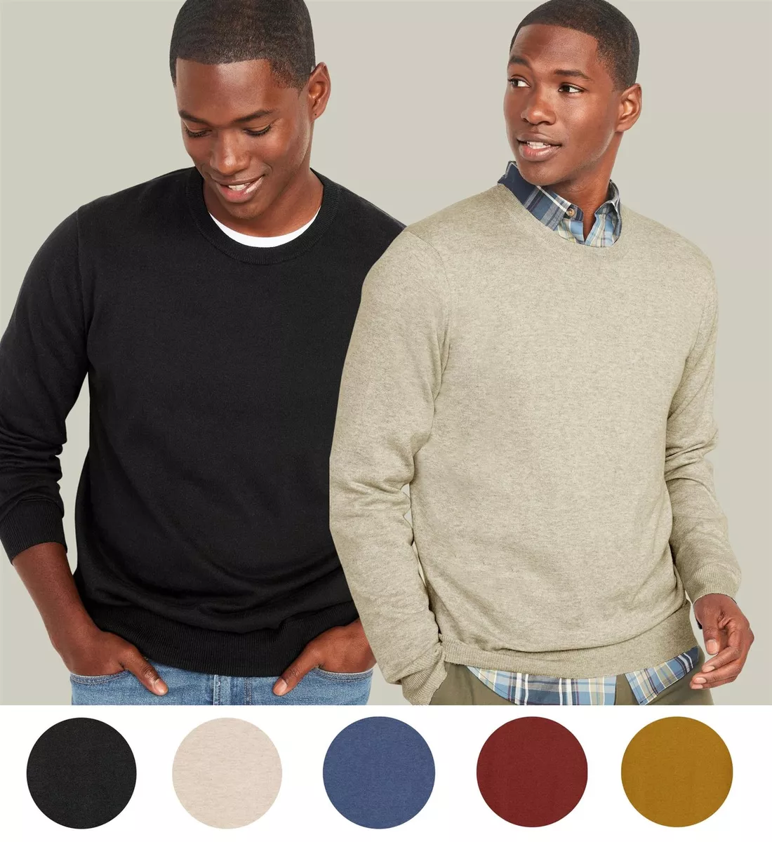 GAP OLD NAVY Mens Crew Neck Cotton Sweater Jumper Smart Casual