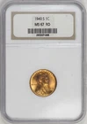 1940-S Lincoln Wheat Cent 1c NGC MS67 RD, Old Gen 8.0 Holder [BN068]
