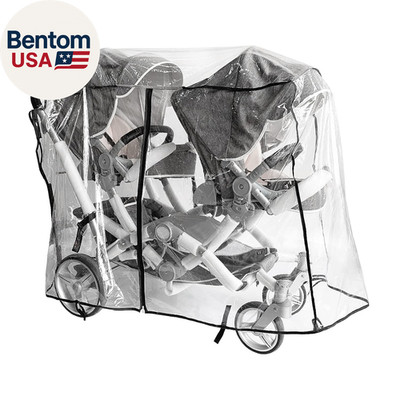 Double Stroller Rain Cover,Rain Cover for Double Tandem Stroller,Big Size Univer