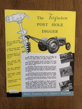 Rare Circa 1930’s Post Hole Digger Brochure By Ferguson