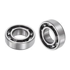 2pcs Deep Groove Ball Bearings 25x52x15mm Chrome Steel Ball Open Type ABEC1