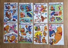 Vintage Winnie the Pooh Variety Of Static Window Clings Sheets Lot of 8 Sheets