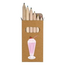 6 x 'Delectable Dessert Delight' Short Colour Pencils PE00078792
