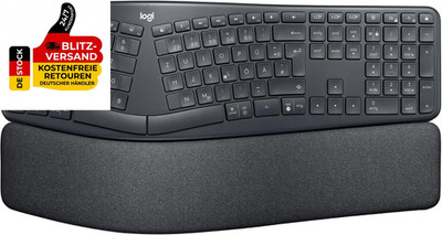Logitech ERGO K860 Ergonomische Geteilte Kabellose Tastatur QWERTZ - Graphit | H