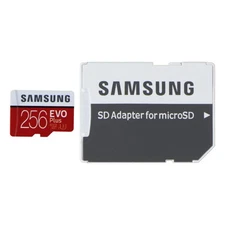 Samsung Evo Plus MicroSDXC UHS-I Memory Card with SD Adapter - 256GB