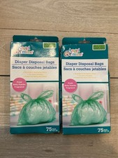 2 Angel of Mine Diaper Disposal Bags Pack of 75 Each Fresh Baby Powder Fragrance