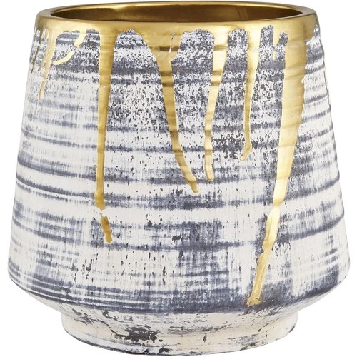 Cyan Design 11874 Athenian Beige and Black Planter - Picture 1 of 4