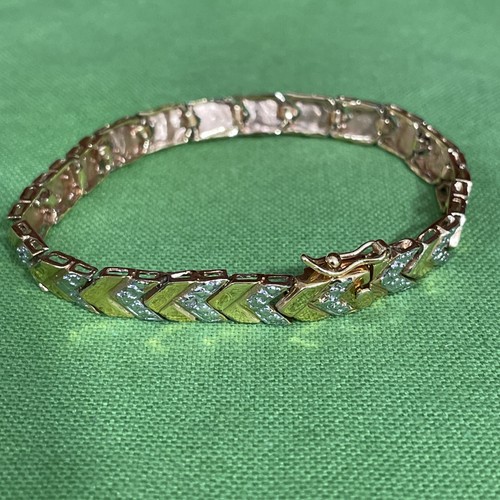 FAS 925 STERLING SILVER GOLD BRACELET