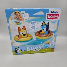 Splash Float Bingo Bluey Water Toys 2in1 Toddler Bath Toy w/ Cup Water Wheel NEW