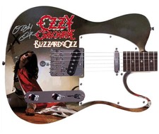 Ozzy Osbourne Autographed Blizzard Of Ozz Album Lp Graphics Photo Guitar BAS Wit