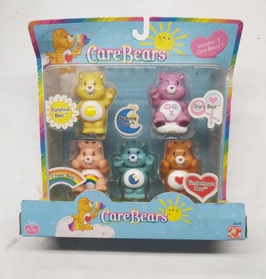 Care Bears Play Along 5 Figures Set  Vintage 2003  In Box