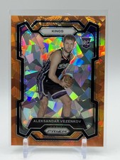 2023-24 Panini Prizm #281 Aleksandar Vezenkov Prizms Orange Ice Kings RC