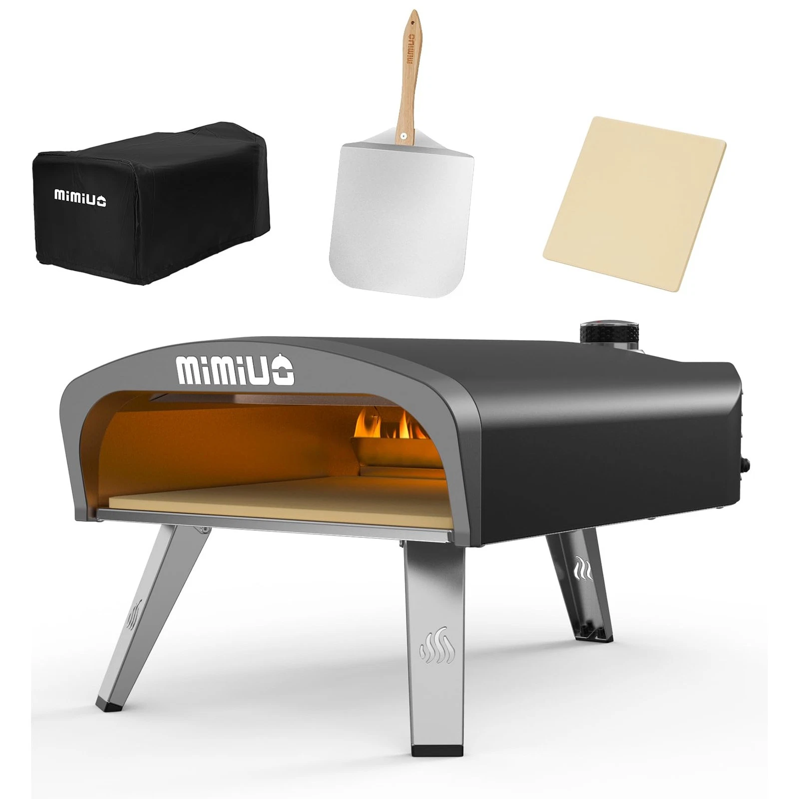 Gas Pizza Oven with Pizza Stone and Pizza Peel, Portable Pizza Oven, Portable Pi...