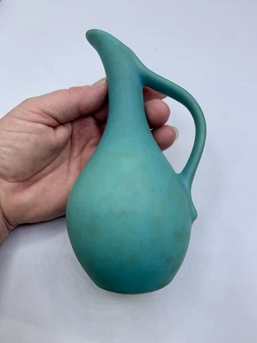 Van Briggle Vase Ming Blue turquoise 7” Matt Finish Signed Vintage