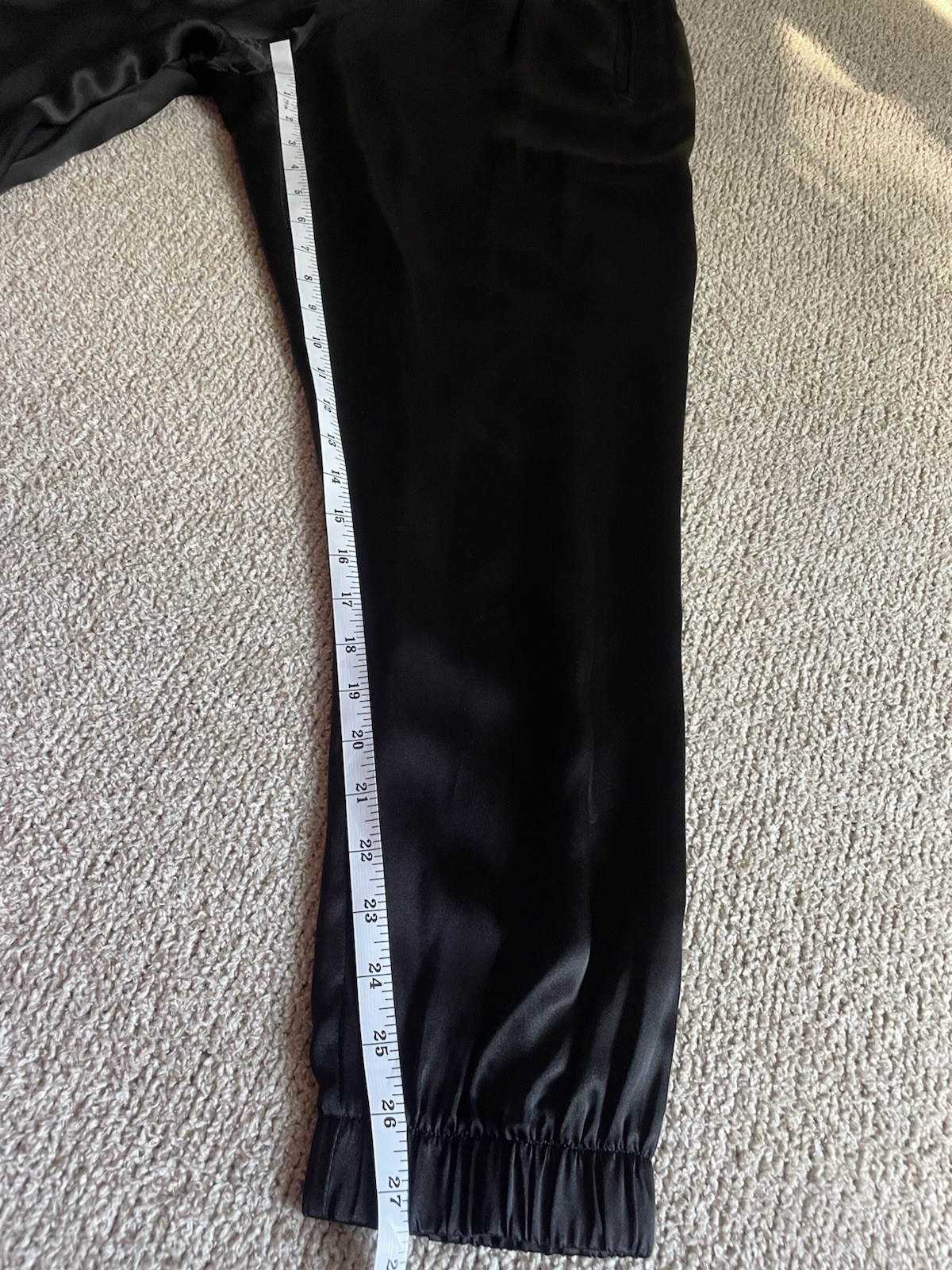 ATM Women M Silk Jogger Dress Pant Black Pull On Holiday Event Fancy Lux City