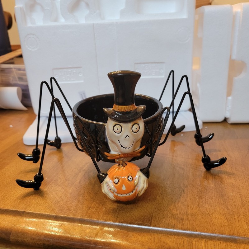 Vintage YANKEE CANDLE RetIred BONEY BUNCH DADDY LONG LEGS SPIDER Candle Holder
