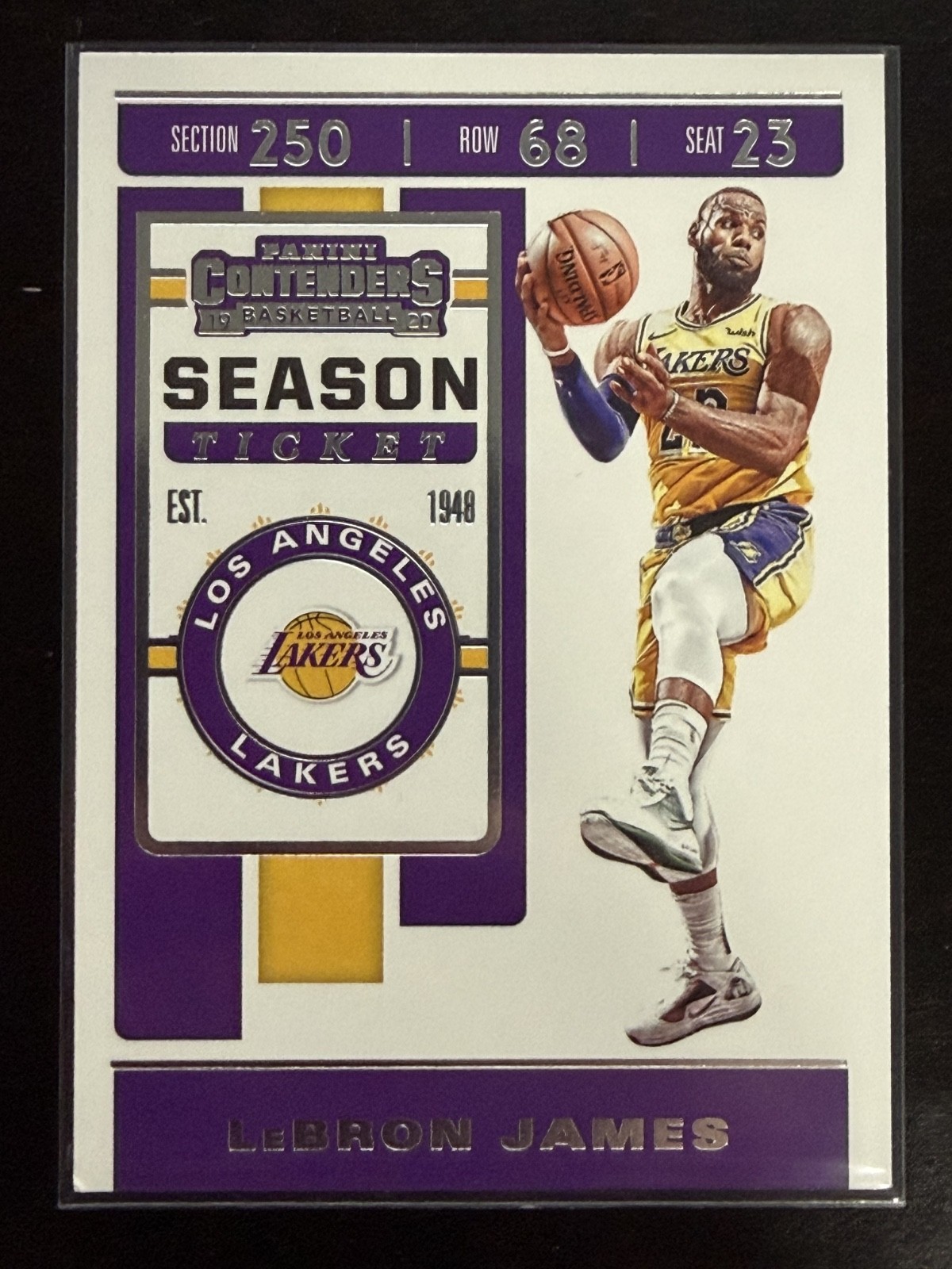 LeBron James 2019-20 Panini Contenders #70 Los Angeles Lakers