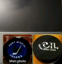 FORT WORTH TEXANS CHL 🏒 PUCK VICEROY Mfg. Made In CANADA 🇨🇦 Old SLUG VINTAGE