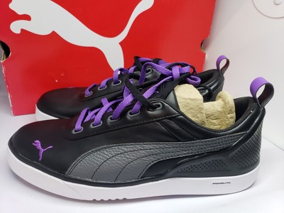PUMA Monolite Black Castlerock Deep Lavender Golf Shoes Black Purple Size 8 Mens