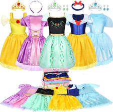Princess Dress up Clothes for Little Girl Role Play Costume Gift Set Princess Dr