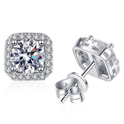 Ohrstecker 2,0 kt Rundschliff Laborgefertigt Diamant Testpass VVS1/D/Top