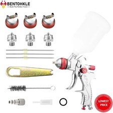 Hvlp Auto Paint Air Spray Gun Kit Gravity Feed Car Primer 1.31.51.8mm Nozzles