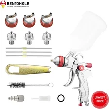 HVLP Auto Paint Air Spray Gun Kit Gravity Feed Car Primer 1.3/1.5/1.8mm Nozzles