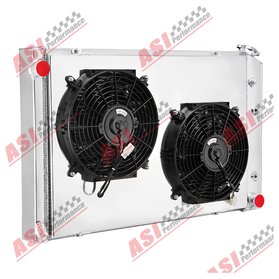 4 Row Radiator+Shroud Fan For Chevy K10 K20 K30 C10 C20 C30 GMC K2500 7.4L 73-87 Foto 3 de 4