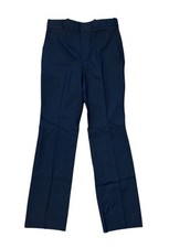 Vintage 70s Blue Men 35R Work Uniform Pants Talon SWS Garment Hercules Deadstock