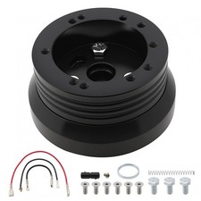Black Hub Adapter Steering Wheel Adapter 5 6 Hole Billet Universal