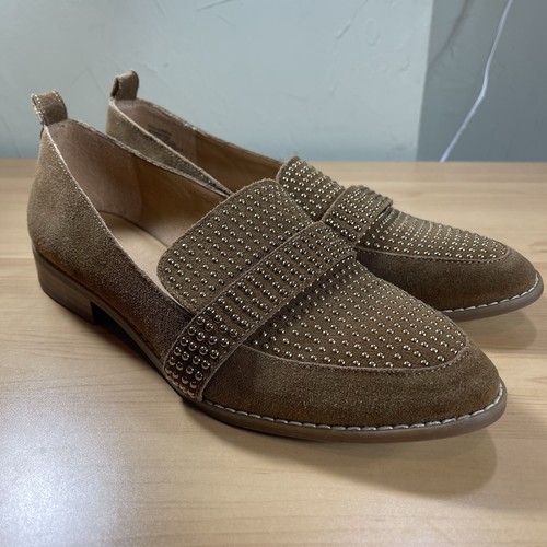 Crown Vintage Lorina Leather Studded Loafer Sz 8.5