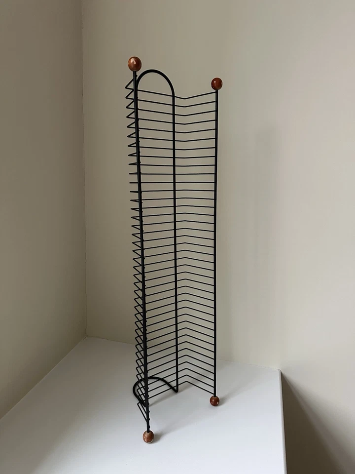 DVD Tower Wire Rack Holder Media Storage 31.5"  Vintage Atlantic Media Piece - Image 3 of 4