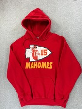 Kansas City Chiefs Patrick Mahomes Football Hoodie Sweatshirt Men's Large Red