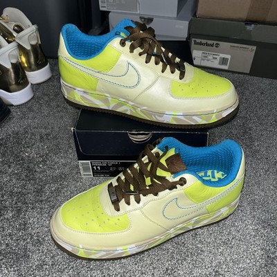 Nike Womens Air Force 1 Premium  07 Size 11 Volt/white/lime 315186-731 Preowned