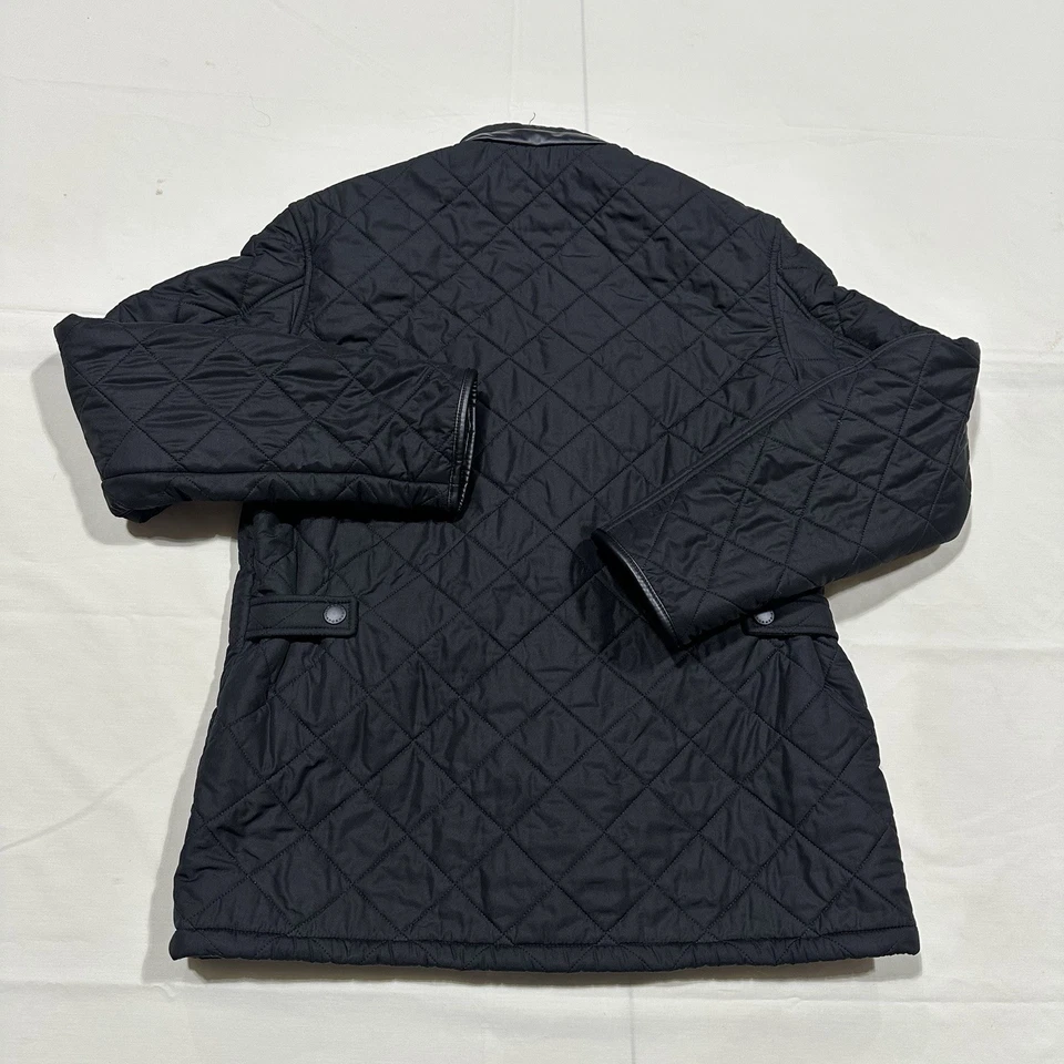 Chaqueta acolchada Barbour Powell para hombre talla M negra cremallera botón a presión Foto 2 de 4