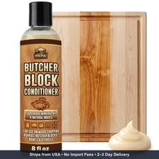 Cutting Board Conditioner - Food Grade Mineral Oil and Beeswax for Wood Cutting