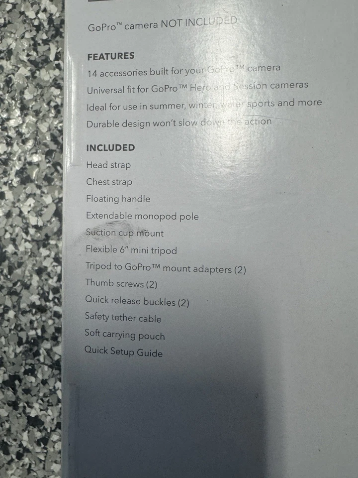 Kit de accesorios esenciales Insignia NSDGPK10 para cámara de acción GoPro Foto 4 de 4