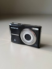 Olympus FE-46 12.0MP Digital Camera y2k Black Digicam Boxed w/Card Battery WORKS